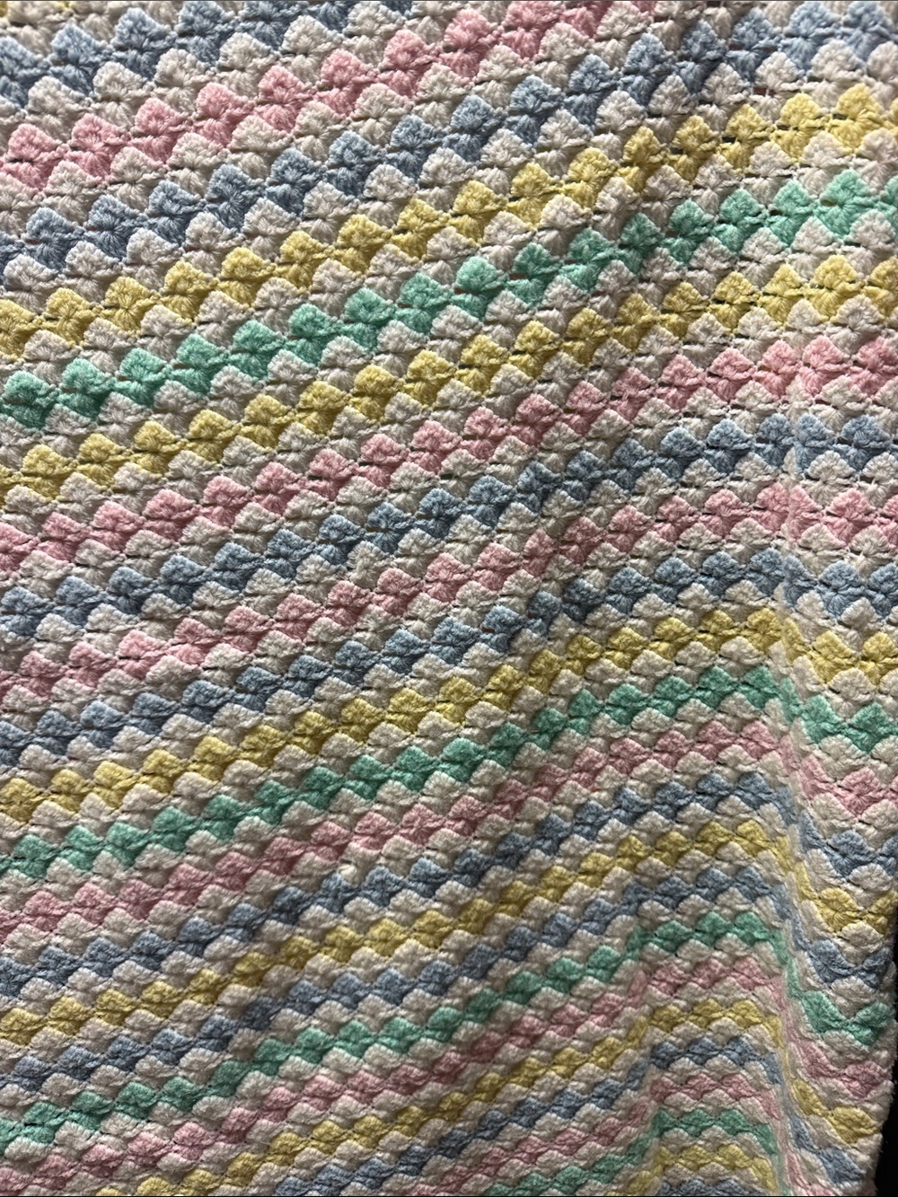 Pastel Striped Textured Throw Blanket - Soft Multicolor